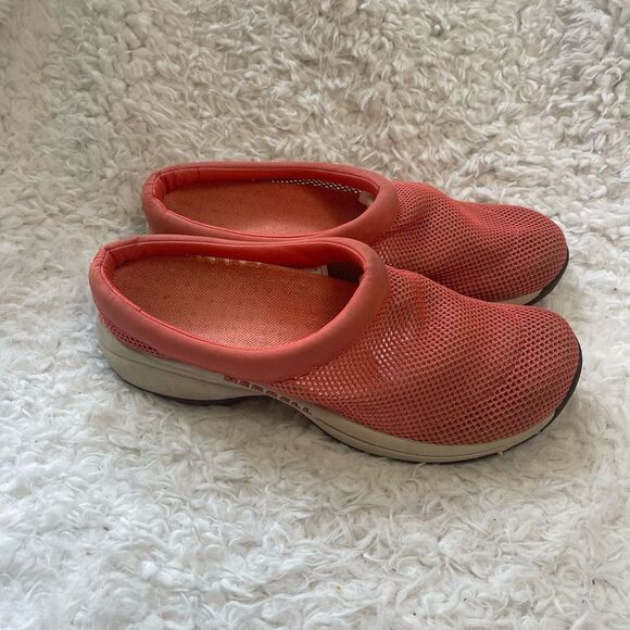 Merrell Privo Breeze mesh Coral Slip-On Mules Rubber soles SZ10 - Picture 1 of 9
